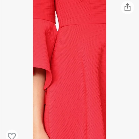 J.O.A. Red Bell Sleeve Off the Shoulder Dress Women's Size XS - Picture 2 of 14